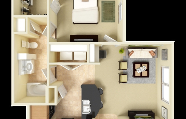 1 bed, 1 bath, 600 sqft, $835, Unit 237