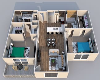 2 beds, 2 baths, 1,150 sqft, $1,988
