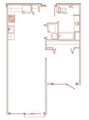 1 bed, 1 bath, 696 sqft, $2,395