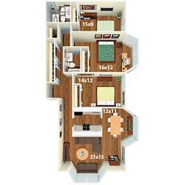 3 beds, 2 baths, 1,520 sqft, $3,105