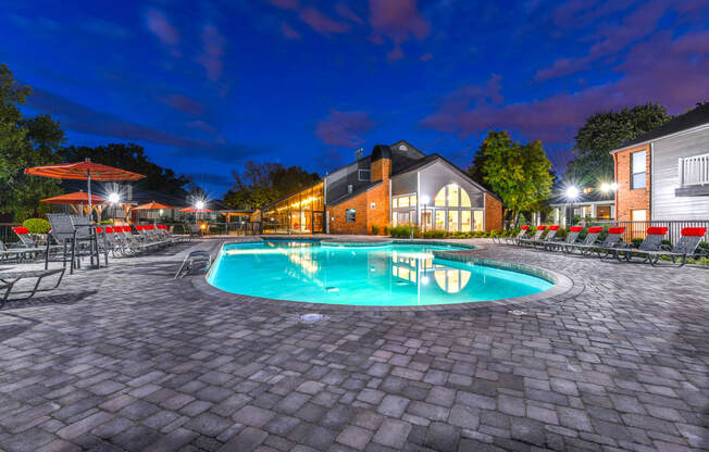 Evening Pool Image at Waterford Place, Louisville, KY
