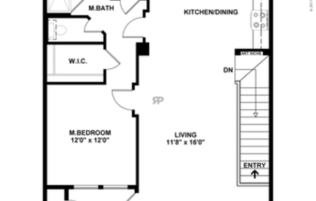 1 bed, 1 bath, 901 sqft, $1,624
