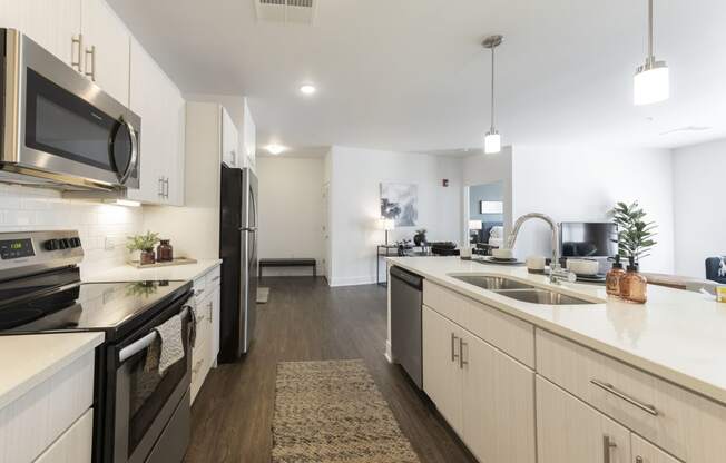 Kitchen appliances at The Whit Apartments, Indianapolis, 46204