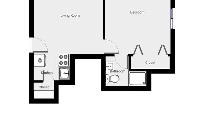 1 bed, 1 bath, 450 sqft, $1,164, Unit 112-1