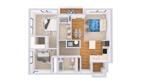 2 beds, 2 baths, 1,160 sqft, $2,625