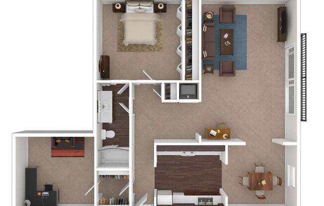 1 bed, 1 bath, 900 sqft, $1,005