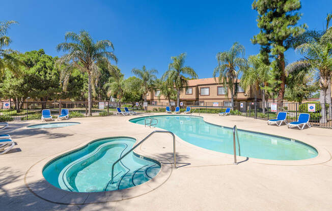 the swimming pool at our apartments