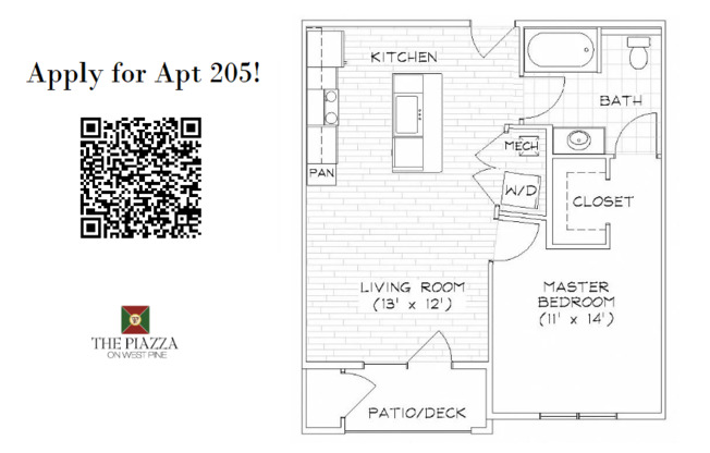 1 bed, 1 bath, 643 sqft, $1,439