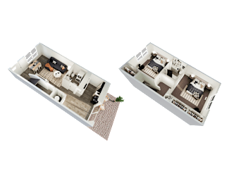 2 beds, 1.5 baths, 950 sqft, $1,391