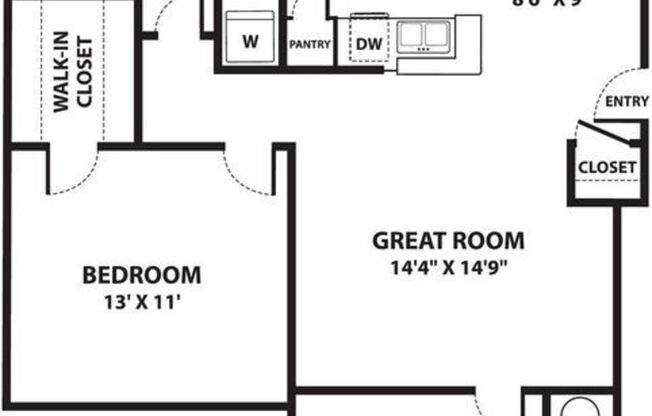 1 bed, 1 bath, 725 sqft, $1,057