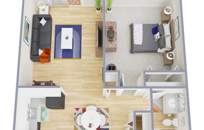 1 bed, 1 bath, 625 sqft, $935, Unit 3705-22
