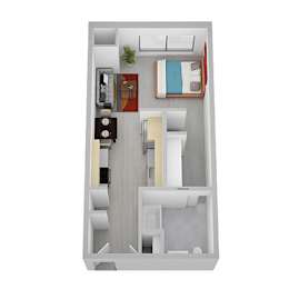 Studio, 1 bath, 528 sqft, $1,025