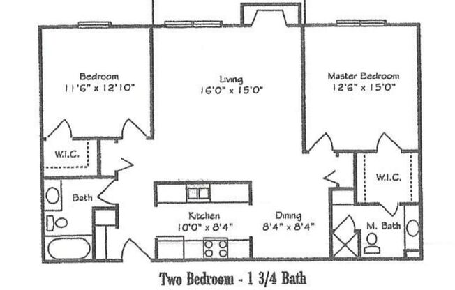 2 beds, 2 baths, 1,074 sqft, $1,209, Unit 2970-093
