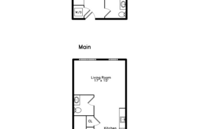 1 bed, 1.5 baths, 689 sqft, $3,395, Unit 204