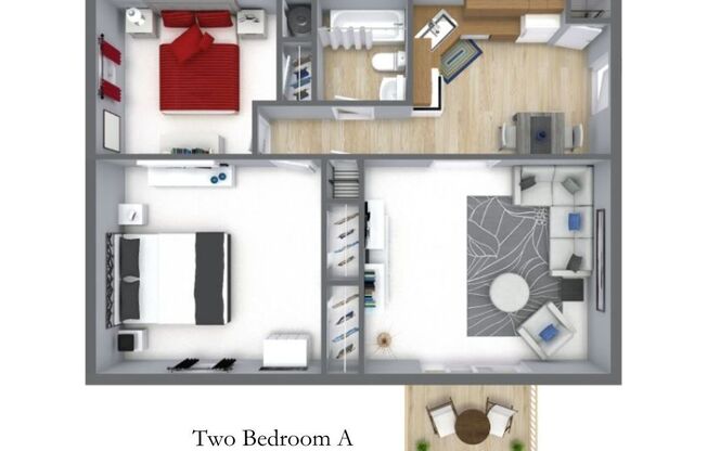 2 beds, 1 bath, 800 sqft, $1,015