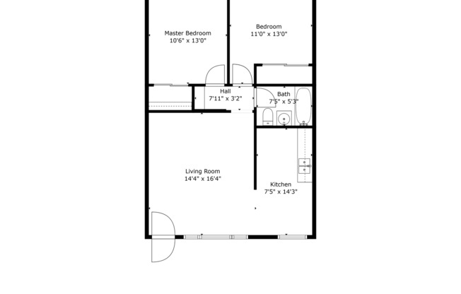 2 beds, 1 bath, 725 sqft, $1,825, Unit 07