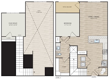 1 bed, 1 bath, 944 sqft, $2,179