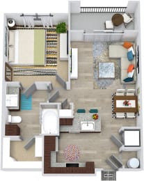 1 bed, 1 bath, 690 sqft, $1,324