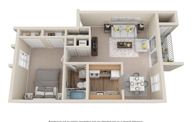 1 bed, 1 bath, 693 sqft, $1,350, Unit 00 - 516201