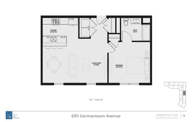 1 bed, 1 bath, 707 sqft, $1,450, Unit 106