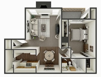 1 bed, 1 bath, 688 sqft, $789