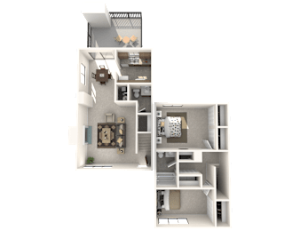 2 beds, 1.5 baths, 996 sqft, $1,433