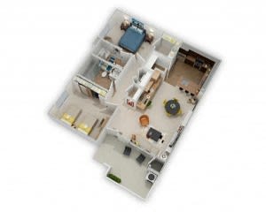 2 beds, 2 baths, 1,105 sqft, $5,382