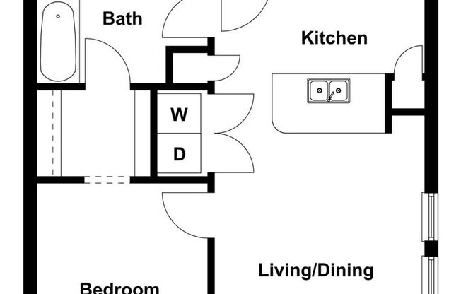 1 bed, 1 bath, 610 sqft, $1,050, Unit G-302
