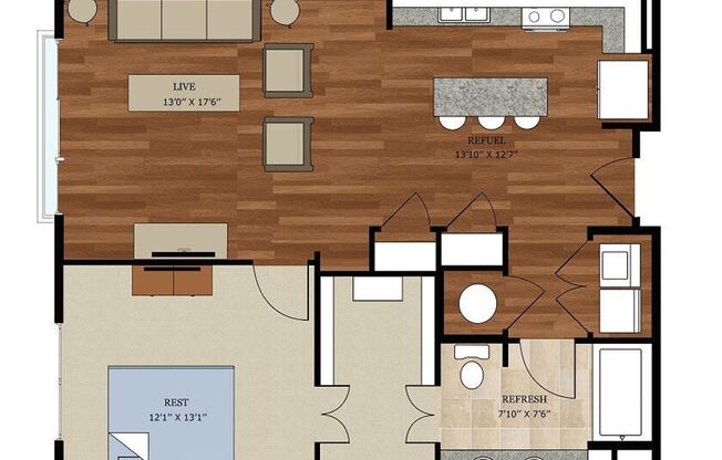 1 bed, 1 bath, 748 sqft, $2,693, Unit 6106