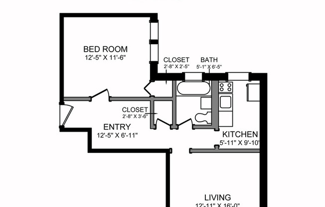 1 bed, 1 bath, 577 sqft, $2,400, Unit 01-057