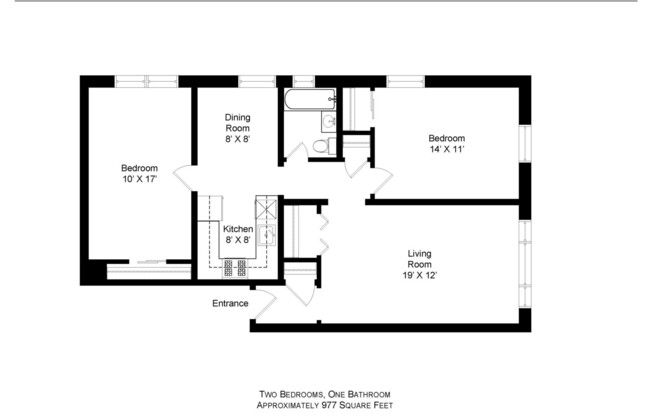 2 beds, 1 bath, 1,000 sqft, $1,850, Unit 305