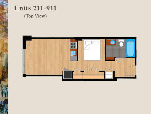 1 bed, 1 bath, $2,400, Unit 211