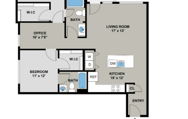 2 beds, 2 baths, 1,218 sqft, $2,725, Unit L31