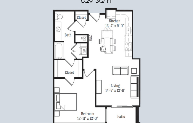 1 bed, 1 bath, 829 sqft, $1,775, Unit 8324 Globe Drive - 209