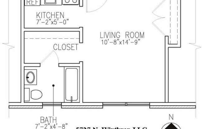 Studio, 1 bath, 280 sqft, $1,350, Unit 104