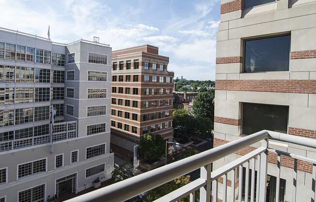 Balcony view at West End Residences, Washington, 20037