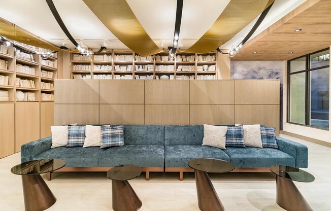 Settle into the library-inspired mailroom at Modera Liberty Row, a refined retreat for reading, working, or relaxing in the heart of Charlotte.