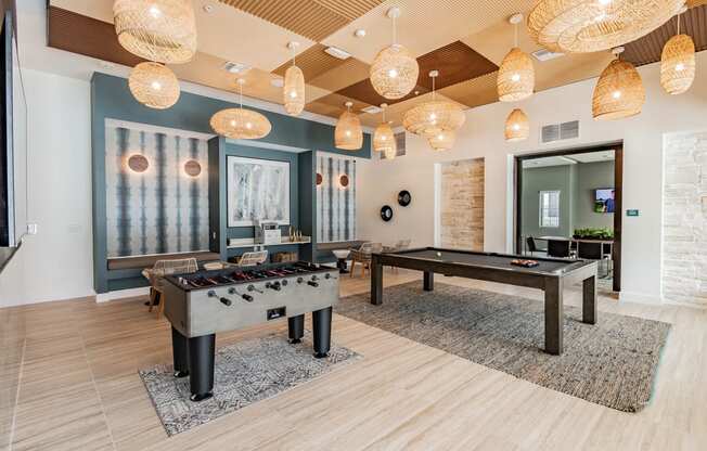 Game Room with TV, Foosball, and Billiard Table at Edge75, 34104