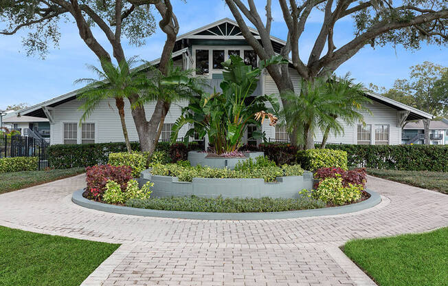 Community Clubhouse and Exterior at Seven Lakes at Carrollwood Apartments in Tampa, FL.