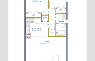 2 beds, 1 bath, 736 sqft, $1,245, Unit 108 SE 6th #9