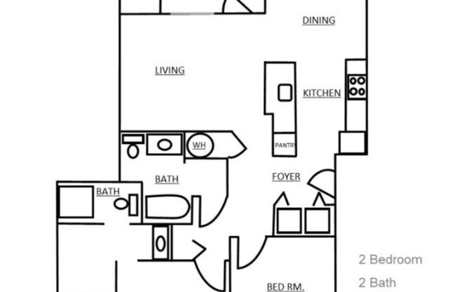 2 beds, 2 baths, 1,029 sqft, $1,725, Unit 337