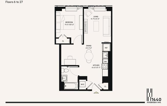 1 bed, 1 bath, $4,495, Unit 2111