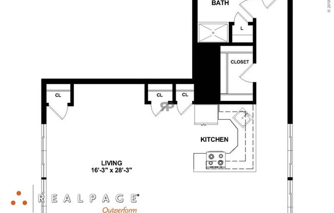 Studio, 1 bath, 700 sqft, $1,678