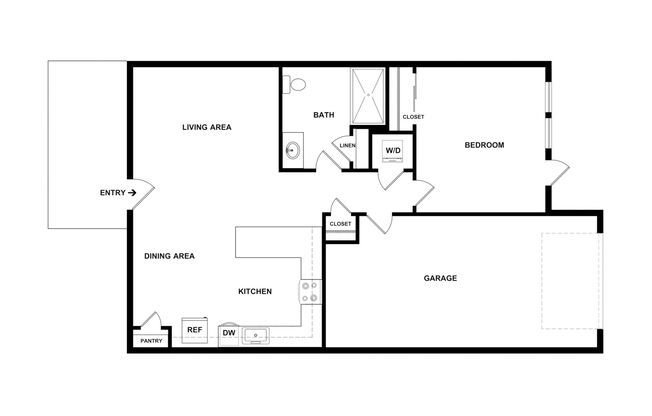 1 bed, 1 bath, 949 sqft, $1,375, Unit 2075