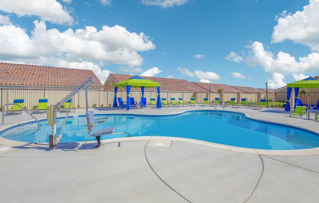 a large pool of water