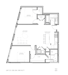 2 beds, 2 baths, 996 sqft, $2,085