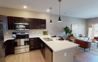 Model Kitchen at The Haven on Veterans, Fargo, 58104