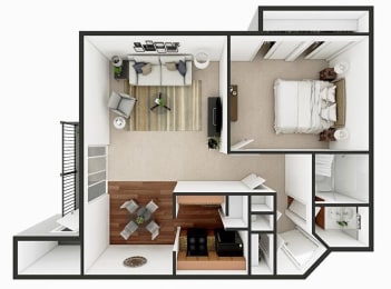 1 bed, 1 bath, 710 sqft, $935