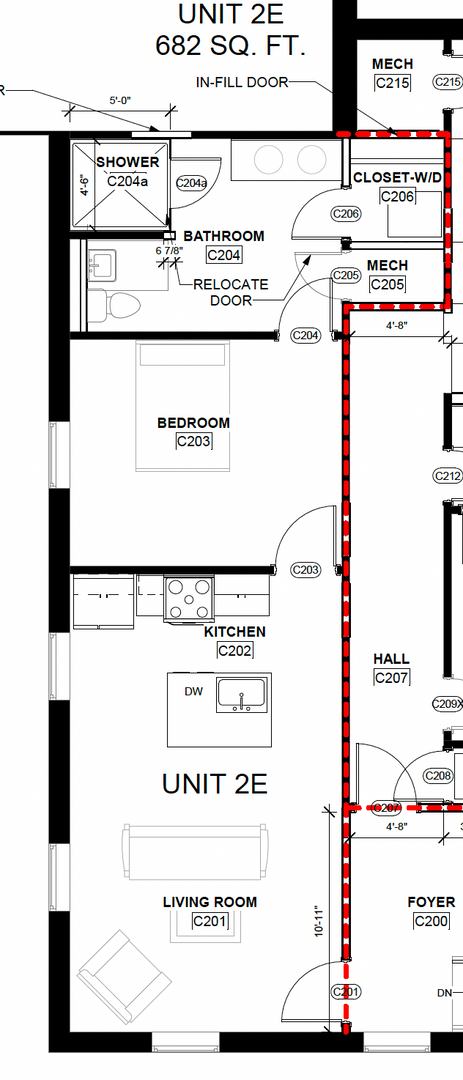 1 bed, 1 bath, $1,600, Unit 2E District Flat Apartments