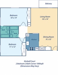 2 beds, 2 baths, 957 sqft, $2,861